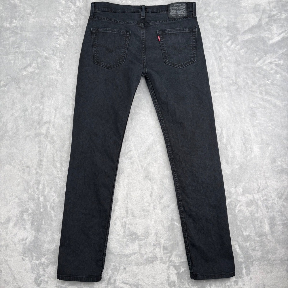 Levi's Jeans Mens 33x32 (Fits 33x31.5) Black 511 Slim Fit Dark Wash Classic - Picture 11 of 12